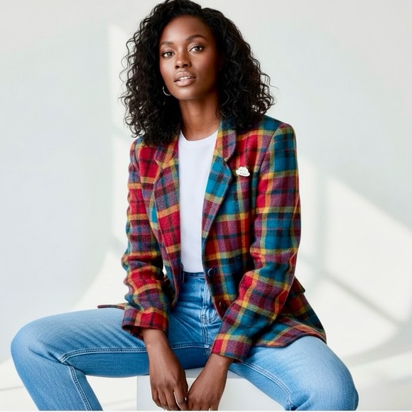 The Limited Jackets & Blazers - Vintage Limited Plaid Blazer It’s A Banger 🔥